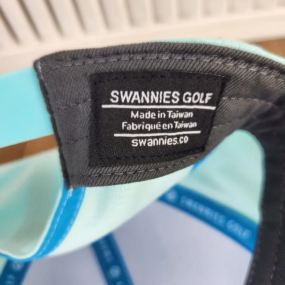 Swannies Golf Happy Flower Snapback Hat Cap Mint Green Rope Performance Sports